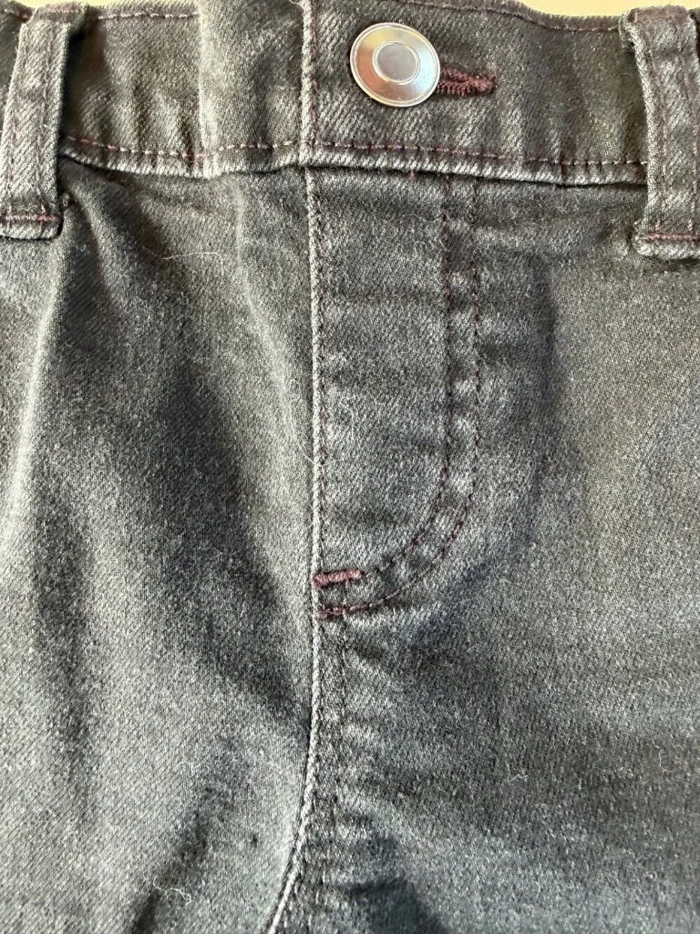 Wonder Nation Black Wash Denim Shorts Size M Girls 7-8 Elastic Back Waistband